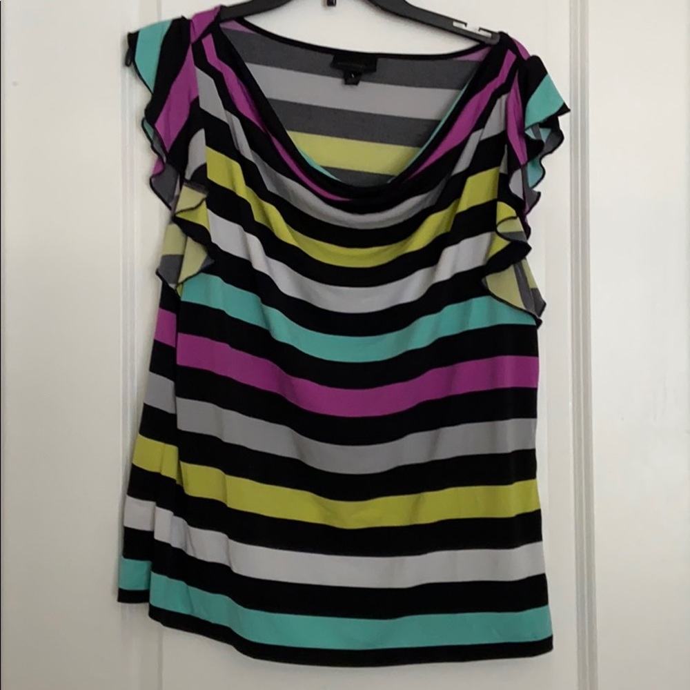 Multi Stripe Dress Blouse